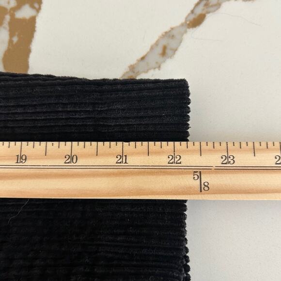 J Jill Wide Wale Corduroy Coat Jacket SZM Black Button Front Long Sleeve - Picture 10 of 11